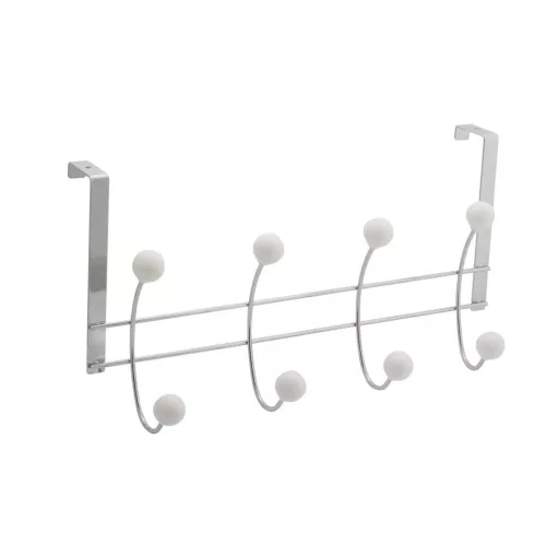 Ajtóakasztó 4 kampóval felfüggesztés 4 cm króm