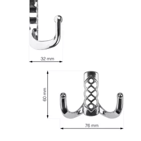 Santes II kabáttartó króm