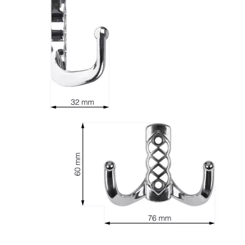 Santes II kabáttartó króm
