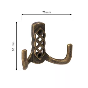 Santes II ruhatartó antik sárgaréz