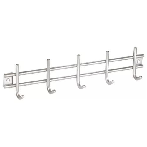 Ruhatartó 380x80 mm 5 akasztóval rozsdamentes acél
