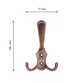 Romana I kabáttartó antik réz