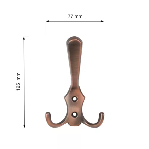 Romana I kabáttartó antik réz
