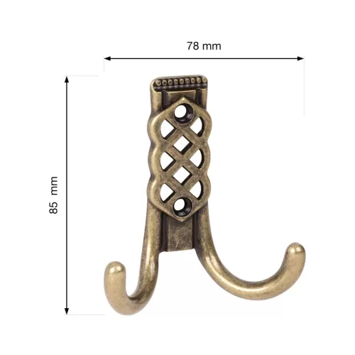 Borneo II kabáttartó antik sárgaréz