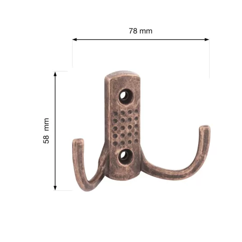 Camel II kabáttartó antik réz