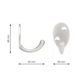 Polaris kabáttartó matt nikkel