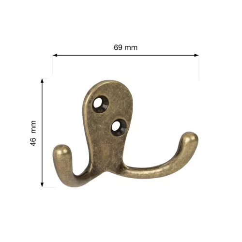 Bonax kabáttartó antik sárgaréz