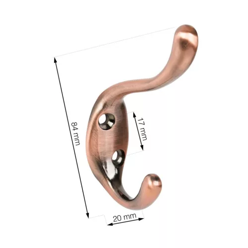 Sentini kabáttartó antik réz