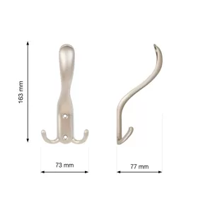 Kasper II kabáttartó matt nikkel