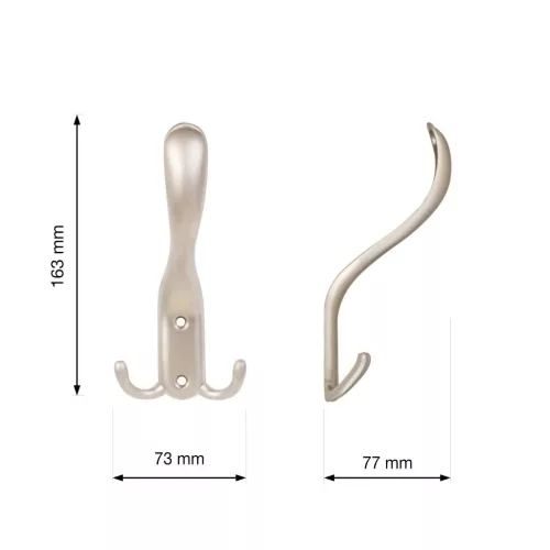 Kasper II kabáttartó matt nikkel