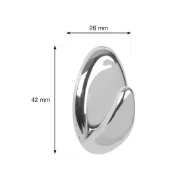 Öntapadós QF1 akasztó műanyag króm