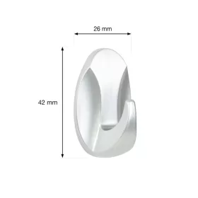 Öntapadós akasztó QF2 műanyag matt króm