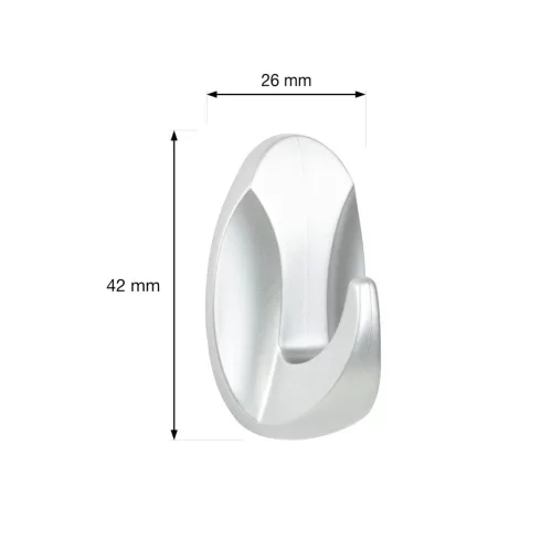 Öntapadós akasztó QF2 műanyag matt króm