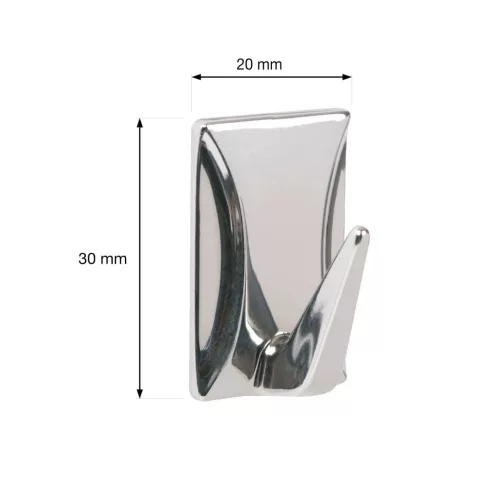 Öntapadós akasztó QF4 műanyag króm