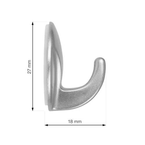 Öntapadós akasztó QF6 műanyag matt króm