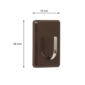 Öntapadós akasztó QF8 műanyag barna 2 db.