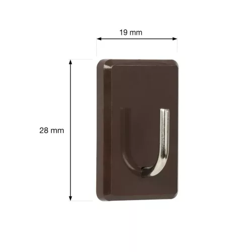 Öntapadós akasztó QF8 műanyag barna 2 db.