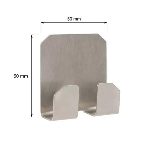 Öntapadós dupla akasztó QF20 rozsdamentes acél