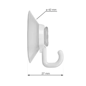 Tapadókorong 42 mm átmérőjű átlátszó fehér