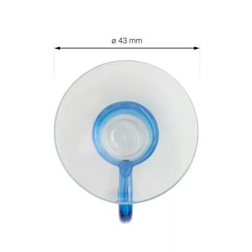 Tapadókorong 43 mm átmérőjű átlátszó kék