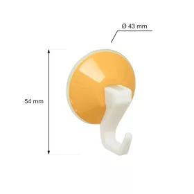 Tapadókorongos műanyag kampó 43 mm átmérőjű sárga