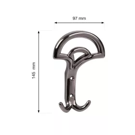 Bolero kabátfogas fekete nikkel