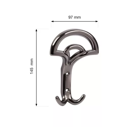 Bolero kabátfogas fekete nikkel