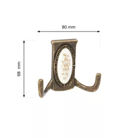 Fatih II kabáttartó antik sárgaréz/dísz