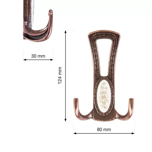 Fatih I kabáttartó antik réz/dísz