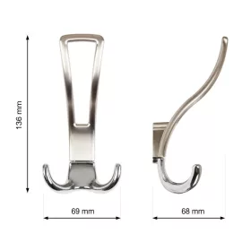 Monde I kabáttartó szálcsiszolt szatén nikkel/króm