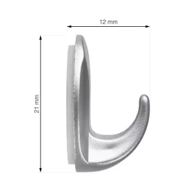 Öntapadós akasztó QF5 műanyag matt króm 2 db.