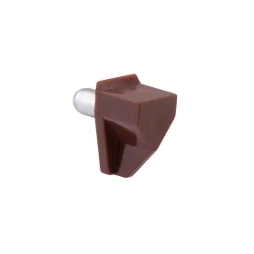   Barna műanyag polctartó átmérő 5mm szélesség 12mm 8 db.