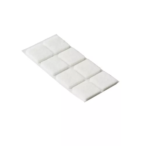 Filc alátétek 20×20 mm öntapadós fehér 8 db