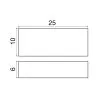 Mágnes 25x10x6mm 4 db