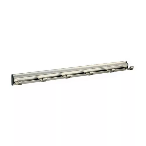 Ruhatartó fogas 6 akasztóval 405 mm alumínium szálcsiszolt nikkel