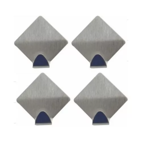 Öntapadós kampó rombusz rozsdamentes acél 4 db