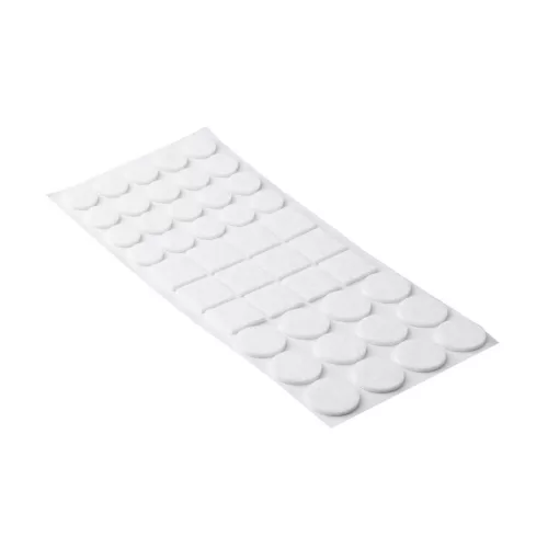 Filc alátét készlet öntapadós fehér 44 db