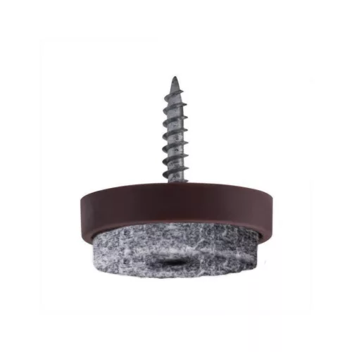 Filc csúszótalp csavarral 24 mm barna 8 db