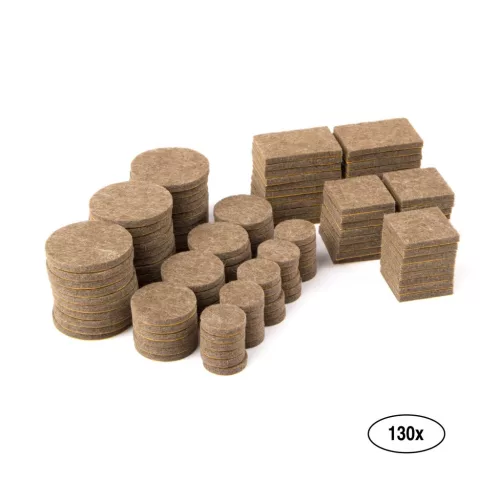 Filc alátét készlet barna 130 db