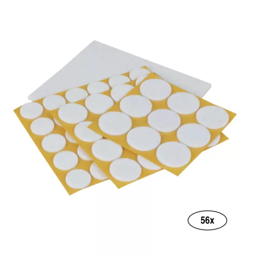 Filc alátét készlet fehér 56 db