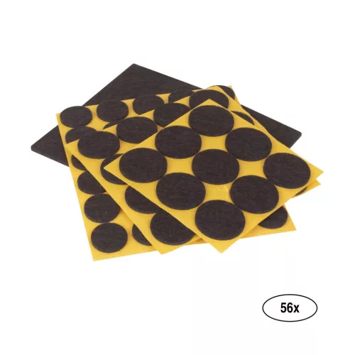 Filc alátét készlet fekete 56 db