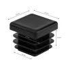 Dugó 20x20 mm műanyag fekete 4 db.
