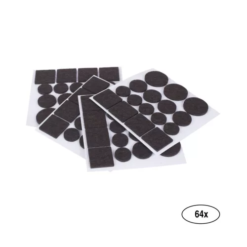 Filc alátét készlet barna 64 db
