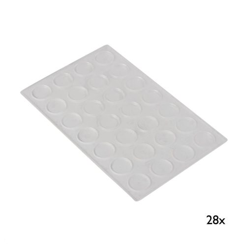 Ajtócsillapító 14 mm átmérőjű átlátszó 28 db.