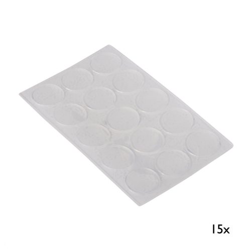 Ajtócsillapító 22 mm átmérőjű átlátszó 15 db.