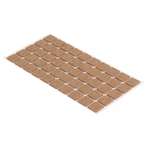 Filc alátétek 20×20 mm öntapadós barna 50 db