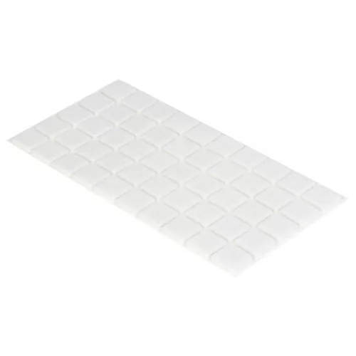 Filc alátétek 20×20 mm öntapadós fehér 50 db