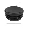 42 mm átmérőjű dugó műanyag fekete