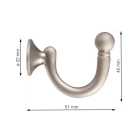 Hubert kabáttartó matt nikkel