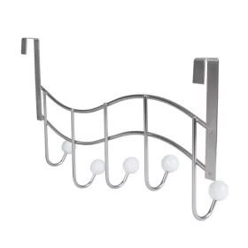   Ajtóakasztó 5 kampóval 20 mm-es felfüggesztés matt nikkel